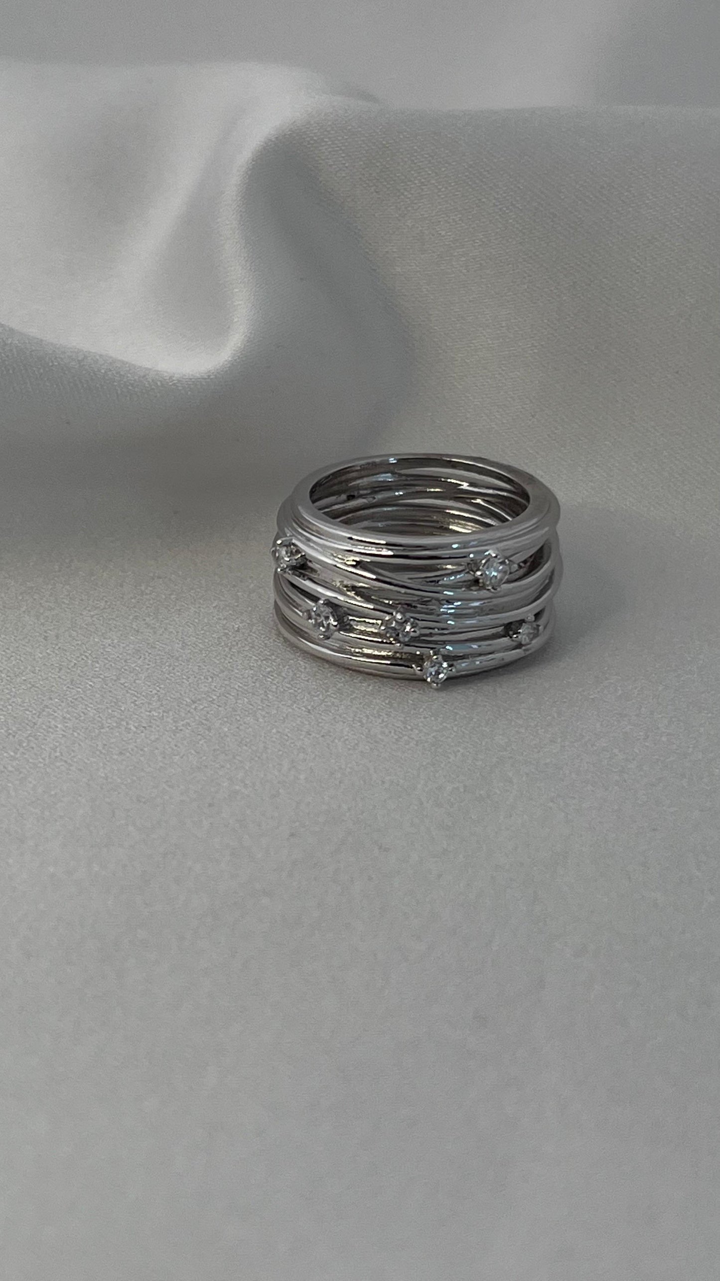 ANILLO HILOS 6 CIRCONIAS