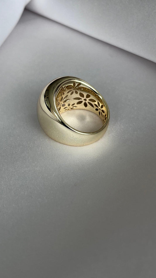 ANILLO DOMO GRABADO FLOR