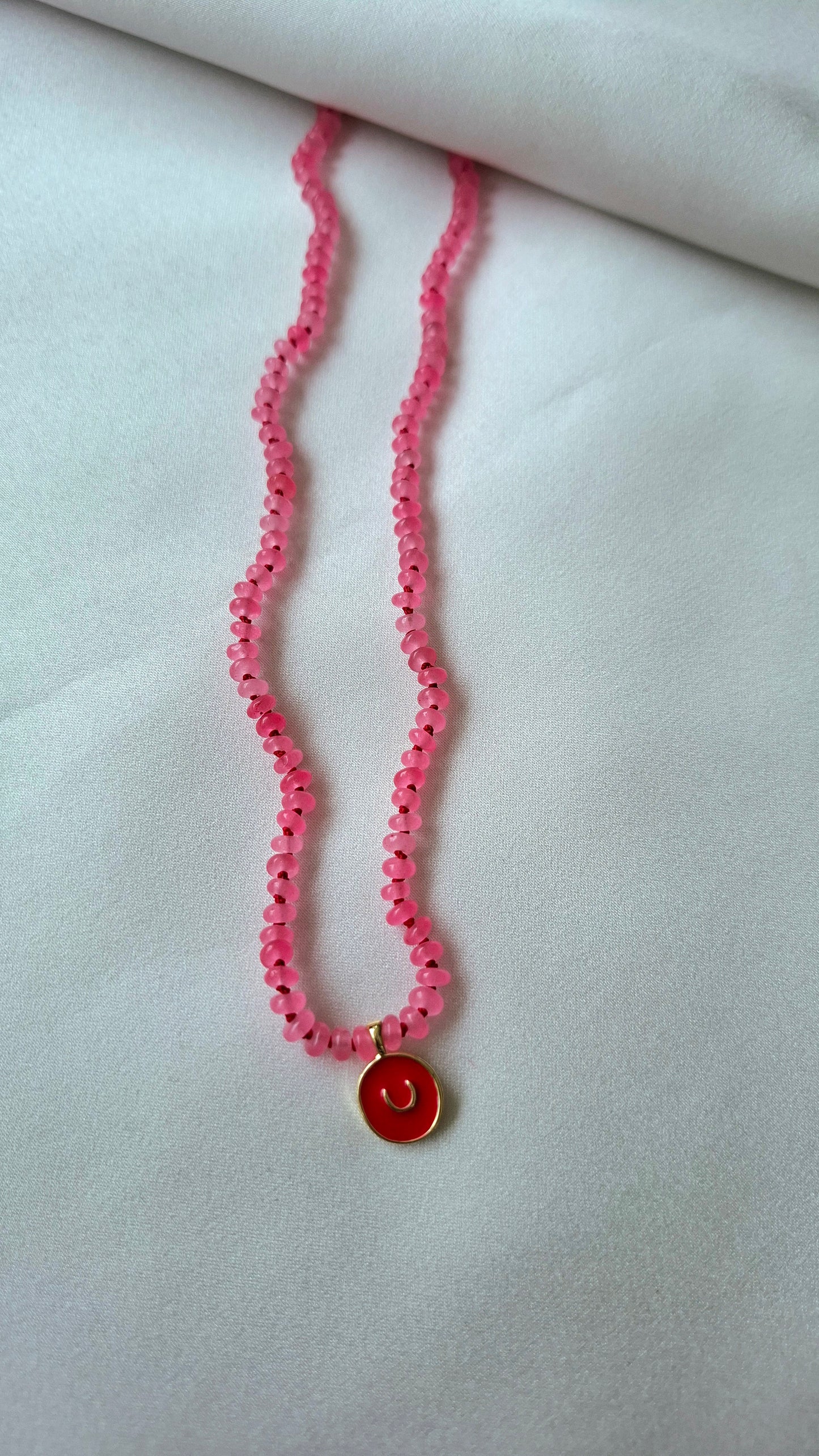 COLLAR CUARZOS ROSAS MINI