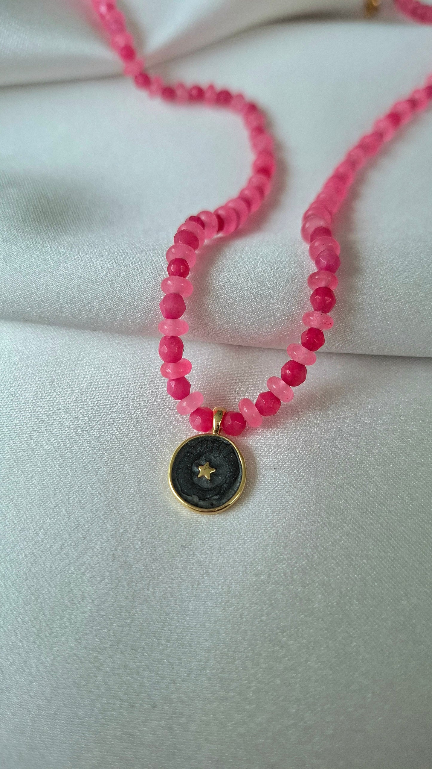 COLLAR CUARZOS ROSAS MINI