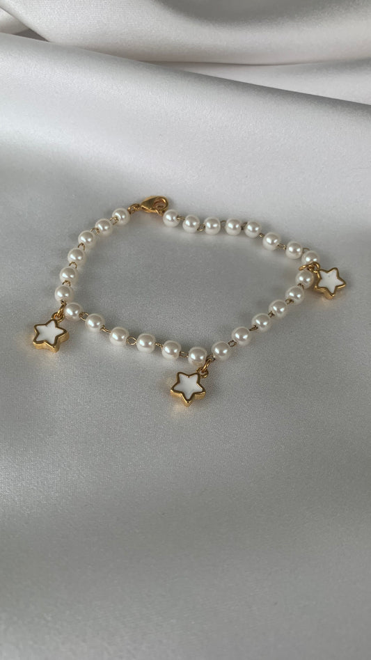 PULSERA PERLAS ESTRELLAS