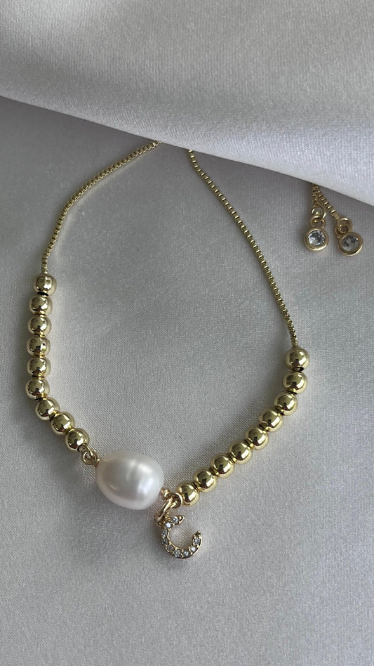 PULSERA PERLA ARROZ INICIAL