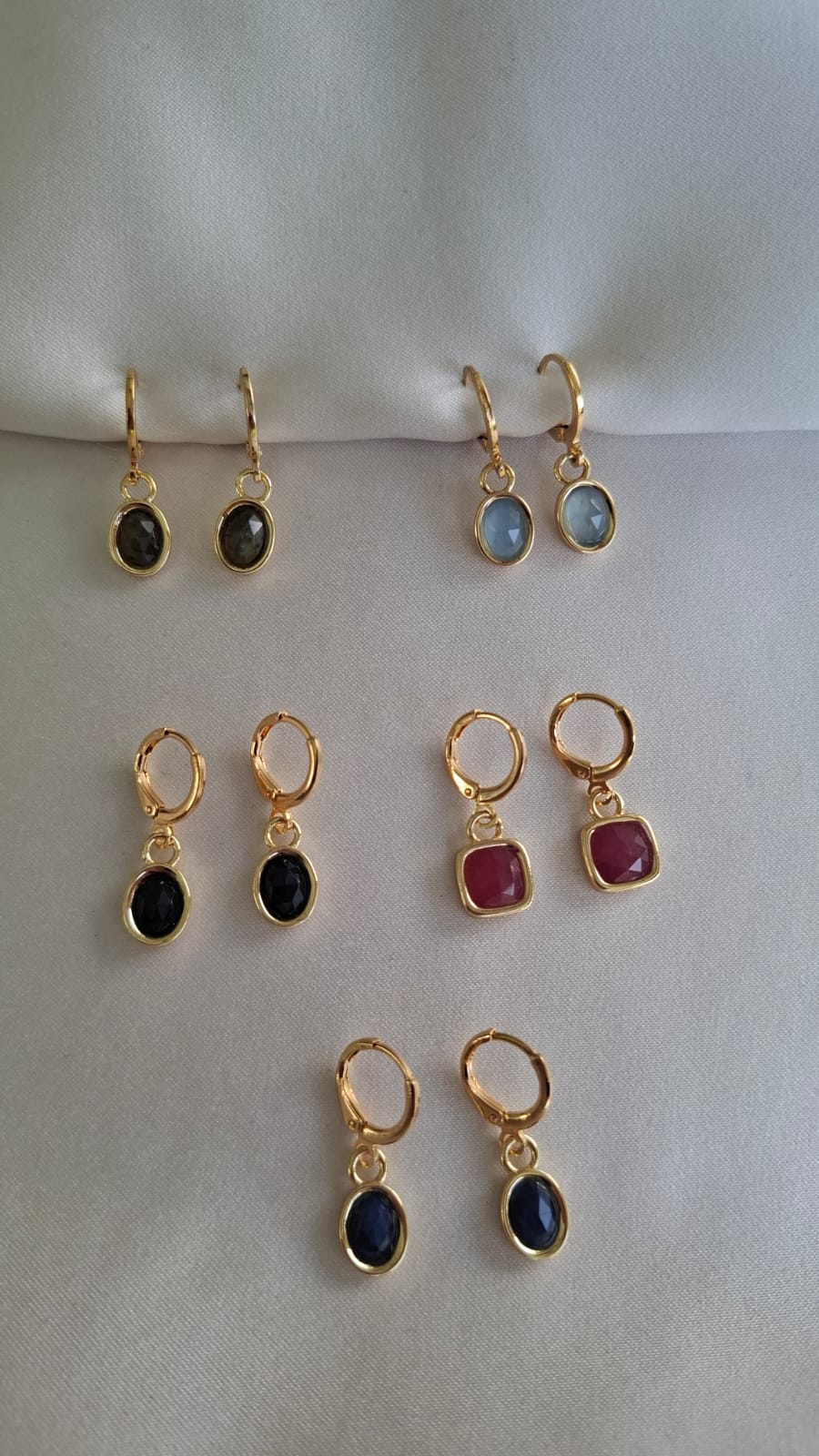 ARETES CUARZOS FACETADOS