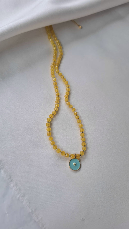 COLLAR CUARZOS AMARILLOS