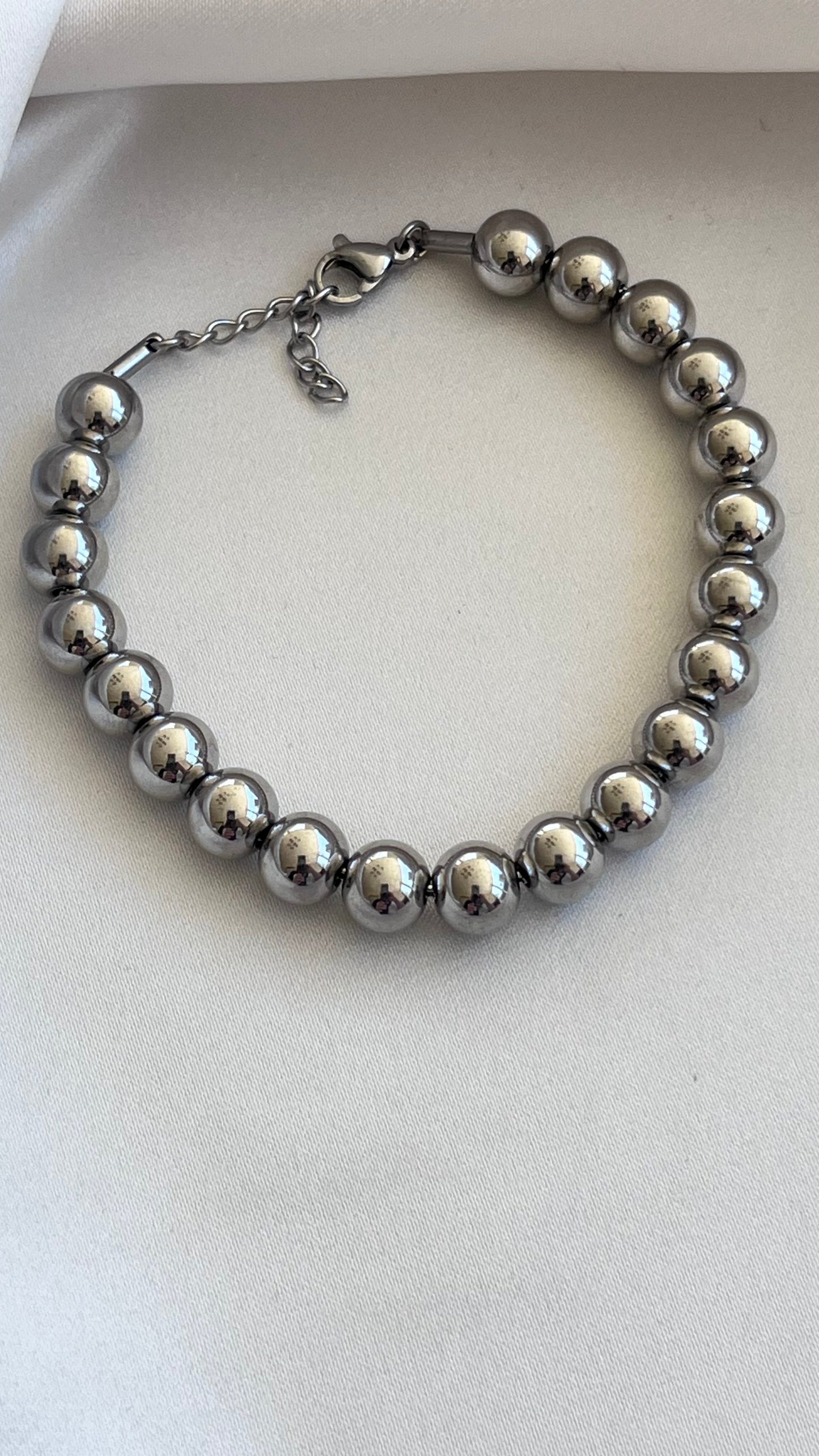 PULSERA ACERO BOLAS