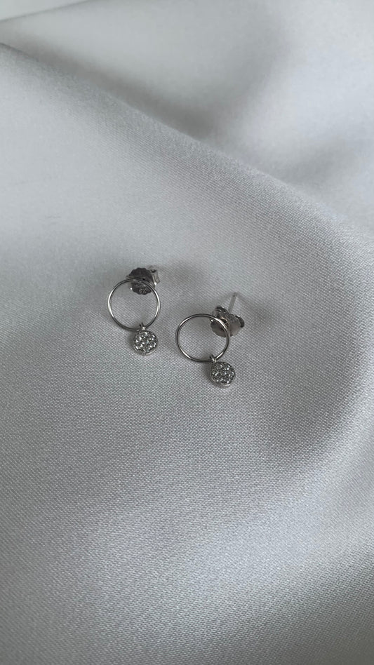 ARETES MONEDA CIRCONIAS