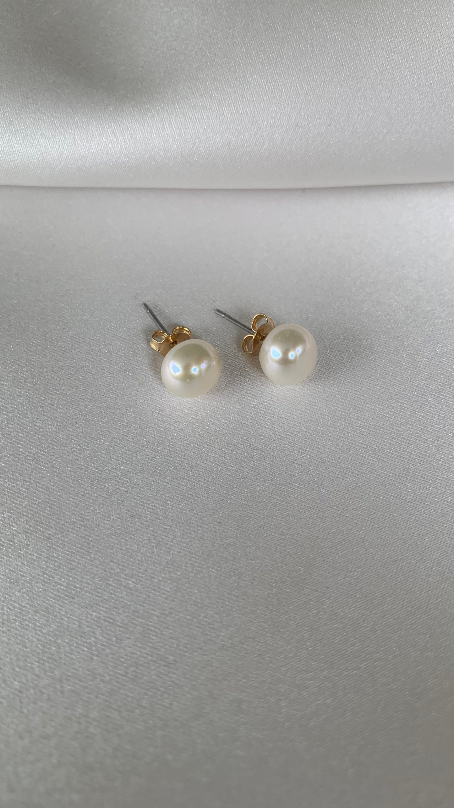 ARETES PERLA BOTÓN