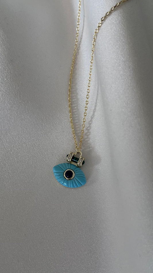 COLLAR OJO TURQUESA LAPISLAZUL