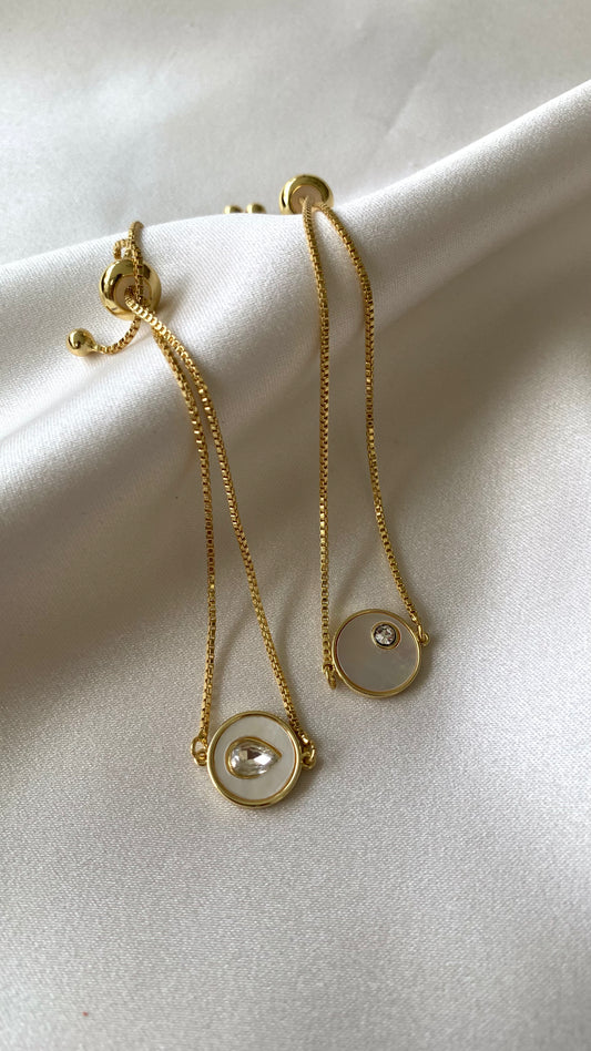 PULSERA MONEDA MADRE PERLA