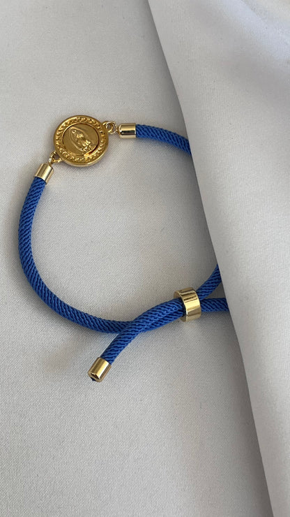 PULSERA CORDÓN CON VIRGEN