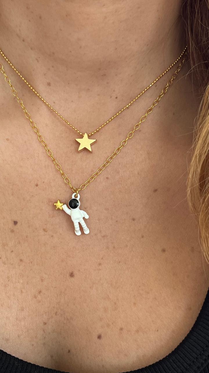 COLLAR OSO Y ASTRONAUTA