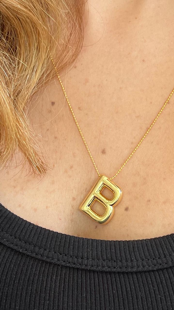COLLAR INICIALES GLOBO CHAPA