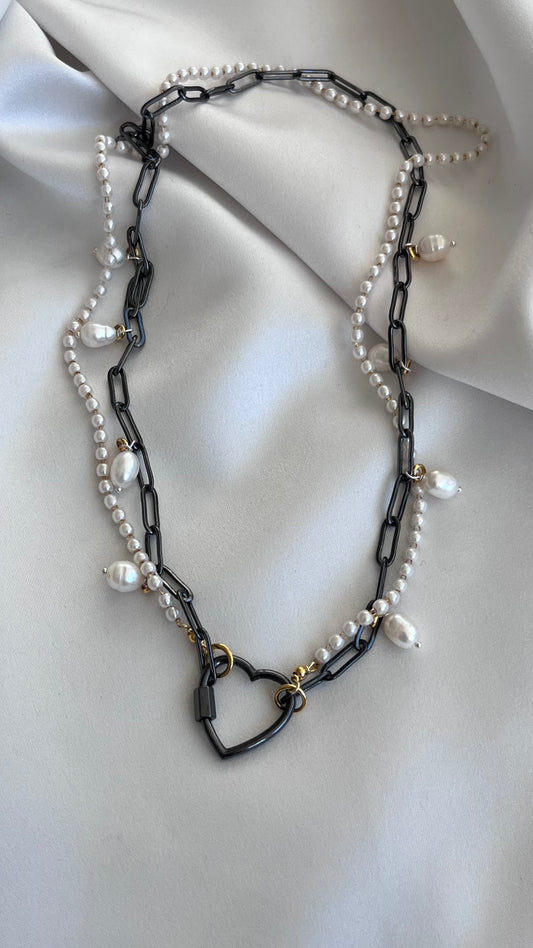 PERLAS CADENA CORAZÓN