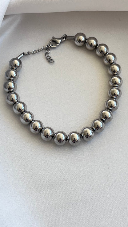PULSERA ACERO BOLAS