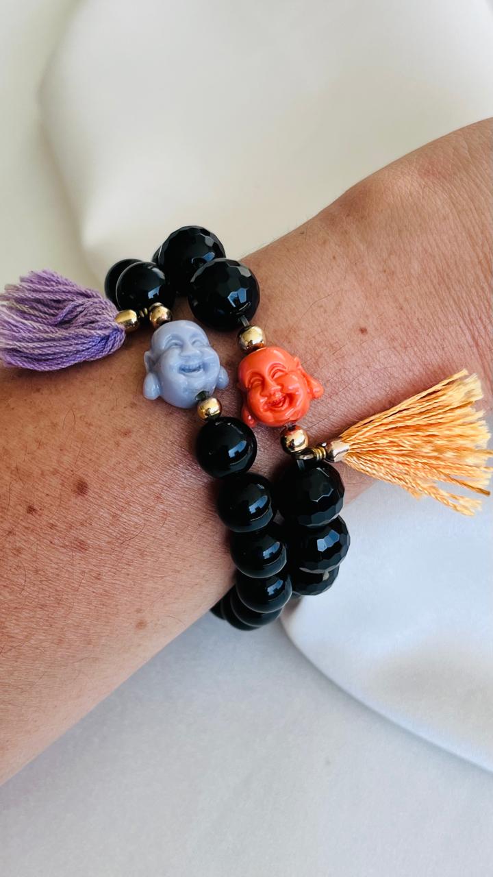 PULSERA ONIX Y JADE ROJO BUDA