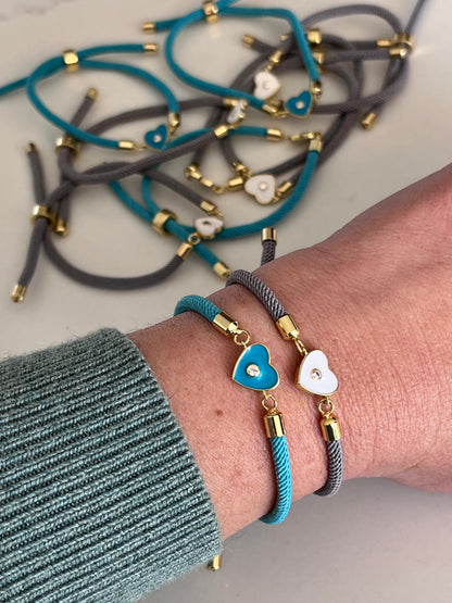 PULSERA CORAZÓN ESMALTE