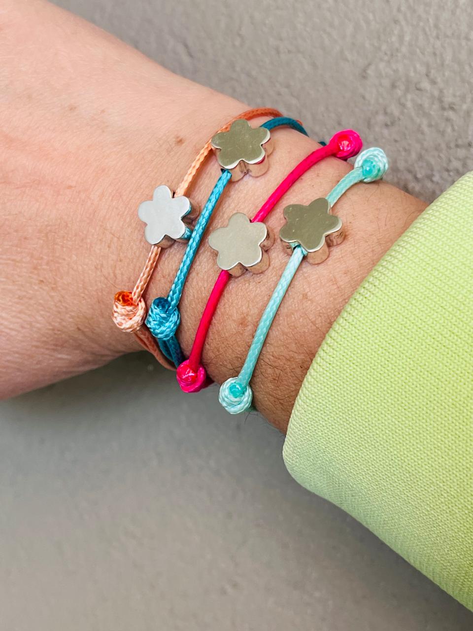 PULSERA FLOR CORDÓN